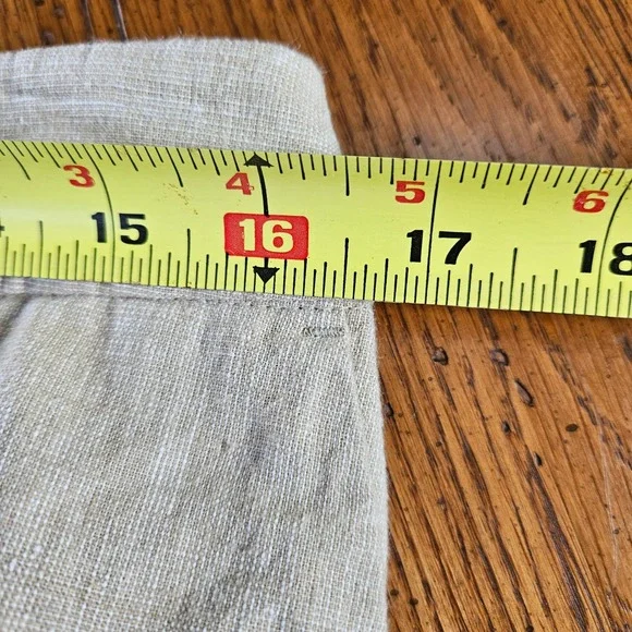 Evan Picone Petite Beige Linen Blend Wide Leg Trousers Size 12P - Picture 6 of 8